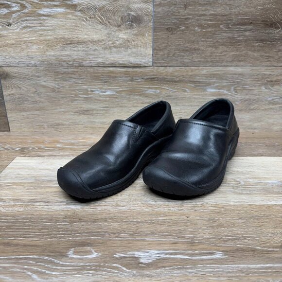 Keen Utility PTC Black Leather Slip On Shoe Women's Size 7 - Picture 1 of 7